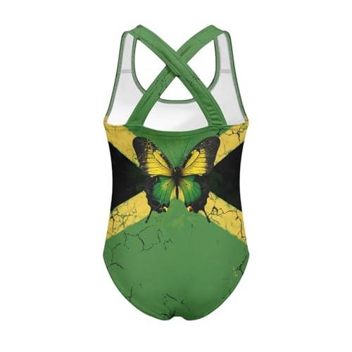 Image of Kid One Piece Swimsuit with Cross Back Girls Summer Sleeveles Swimwear for 5-14 Years