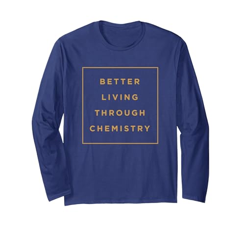Fatboy Slim Better Living Through Chemistry Long Sleeve T-Shirt, Adult Unisex, Navy Blue, Medium