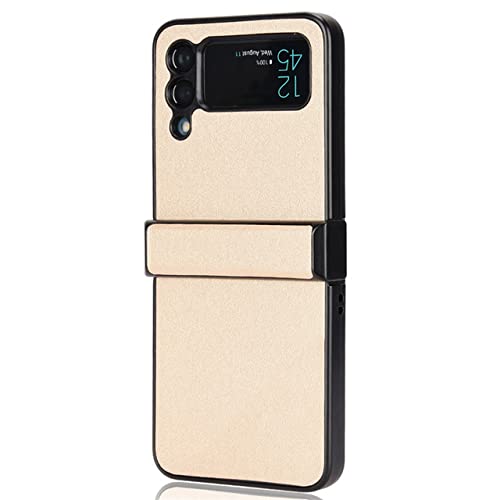 Coque de luxe pour Samsung Galaxy Z Flip 4, étui rigide carbone et or anti-chocs