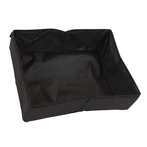 Caja de arenero plegable para gato portátil color negro miniatura 4