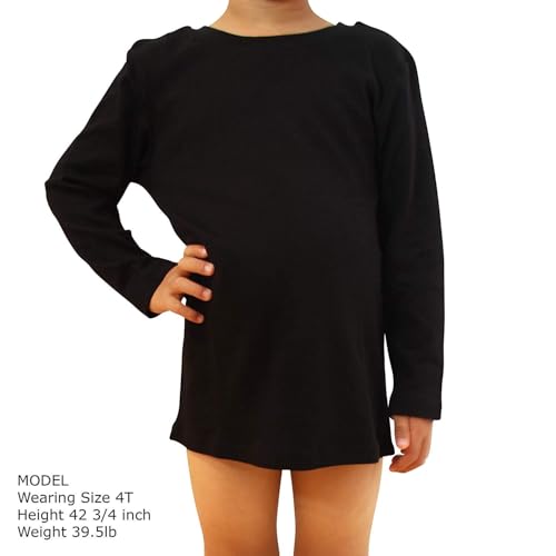 COUVER Soft Cotton Baby & Girls Crew Neck Solid/Stripe Long Sleeve Shirts3