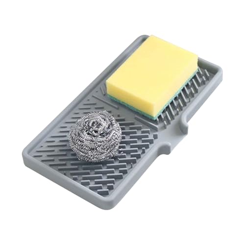 シリコン食器乾燥マット, シンク横置き台所水切りマット - 滑り止め 吸水性 漏れ防止 プロテクター カバー ボード 乾燥 排水 用 寮 バスルーム キャンピングカー 蛇口 コーヒー