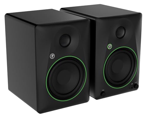 Audiosavings Bundle: Pair of Mackie CR5BT Speakers, Rockville RVSM5 Stands, RCM PRO Mic, PRO-M50 Headphones, ROCK-U MINI Interface, M25 Controller, Mic Shield, RRS190S Pads & RCTR106BL Cable (9 Items)