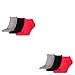 Produktbild PUMA 6 Paar Sneaker Invisible Socken Gr. 35-49 Unisex für Damen Herren Füßlinge, Farbe:232 - black/red, Socken & Strümpfe:35-38