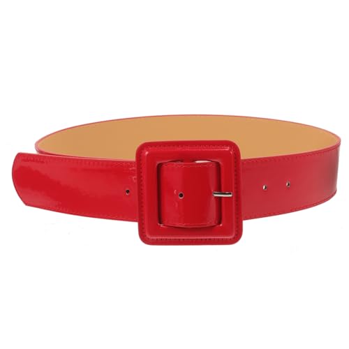 Adjustable PU Wide Waist Belt for Dress Women and Men Vintage Style Artificial Leather Fashion Waistband for Jeans and Coats Comfortable and Sleek Metal Buckle Design