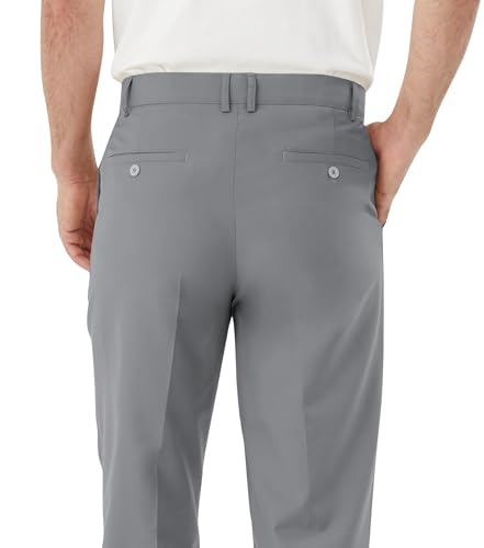 Image of Men's Tall Classic Fit Flex Flat Front Dress Pants Formal Pants for Business & Office