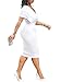 qfmqkpi Lady's Sexy Pearls Off Shoulder 1950s Style Formal Dress Knee-Length Wedding Cocktail Pencil Dress White XL