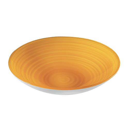 Guzzini - Twist, Centrotavola/Fruttiera in Materiale Riciclato - Giallo, Ø 37 X h8,5 cm | 4600 cc - 108700151