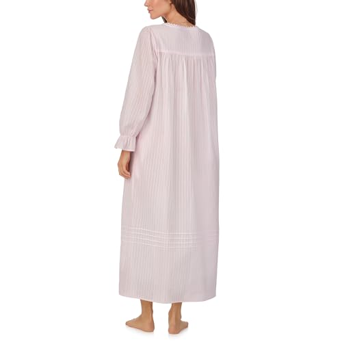 Image of Eileen West Sleepwear & Loungewear for Women - Dobby Stripe Collection - 100% Cotton Longsleeve Full-Length Robe Nightgown