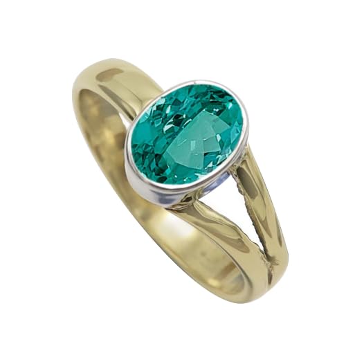 Zielony Paraiba Lab Grown Kamień szlachetny Turmalin 925 Sterling Silver Pierścionek męski pierścionek z kamieniem obrączkowym, wszystkie rozmiary ręcznie robiona biżuteria CRG1089AS_74 (23.6), 74