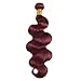 Burgundy Bundles Human Hair Body Wave Bundles 16 Inch #99J Wine Red Bundle Human Hair Extensions Unprocessed Virgin Remy Hair 1 Bundle 50 Gram Per Bundle