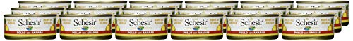 Schesir Dog Fruit Hühnerfilet mit Ananas, Hundefutter nass mit Früchten, 18 Dosen x 150 g