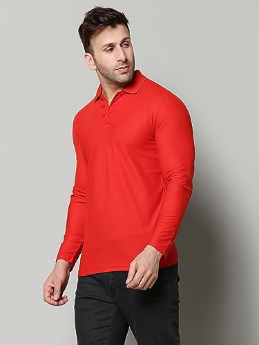 Image of INKKR Full Sleeve Men's Solid Polo Neck T-Shirt Combo