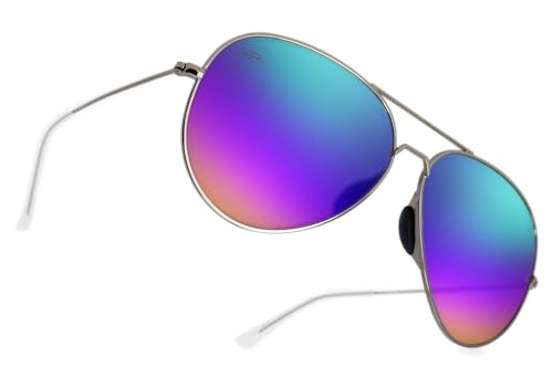 Shady Rays Aviator Tangle Free - Lagoon/Teal Pink Lagoon Mirror Lens Medium/Large