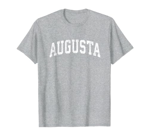 Augusta Georgia GA Vintage Varsity Sports Text T-Shirt, Men, Heather Grey, X-Large