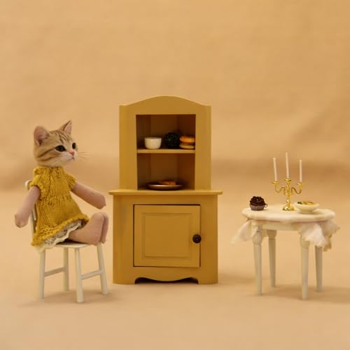Accessoires de maison de poupée réalistes avec meuble d'angle - 3