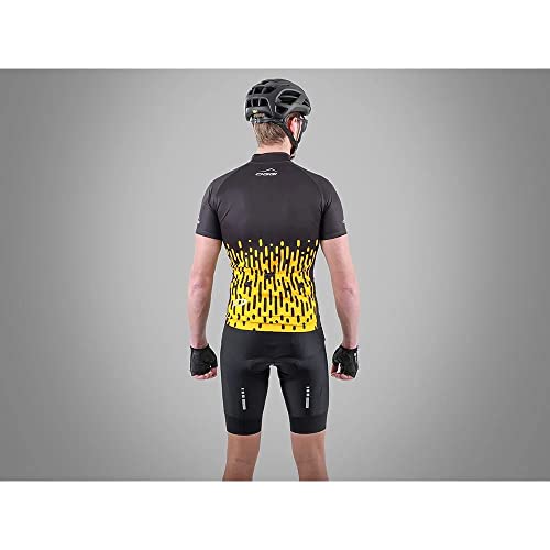 Camisa Uniforme Ciclismo Bike Oggi Skin Manga Curta Com Bolso (Amarela, 3G)