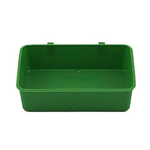 Wontee Bird Seed Food Feeding Cups Plastic Hanging Bowl for Poultry Parrot Pigeon Parakeet Budgie Cage (4.72inch)