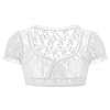 Generisch 2025, Women's 1 Piece Underwired Lingerie Lace Vest Women's Elegant Dirndl Blouse Black Dirndl Blouse Lace Blouse for Oktoberfest Lingerie, White, XXL #1