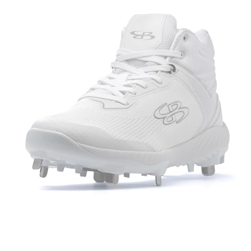 Boombah Victor Pureknit Women's Metal Mid - Stance White/White - Size 9