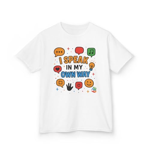 Kids Heavy Cotton Tee - I Speak in My Own Way - Autism Awareness