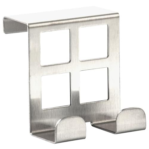 RICOO Perchero Puerta MH030S - Gancho Puerta de Acero Inoxidable para Colgar sin Taladrar - Perchero Puerta Baño y Dormitorio, Colgador puerta - 1 pieza