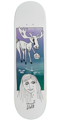 Krooked UNA Debate True Fit Skateboard Deck - White - 8.25