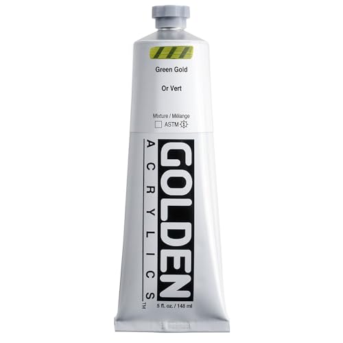 Heavy Body Acrylics by GOLDEN, Green Gold, 5 fl. oz.