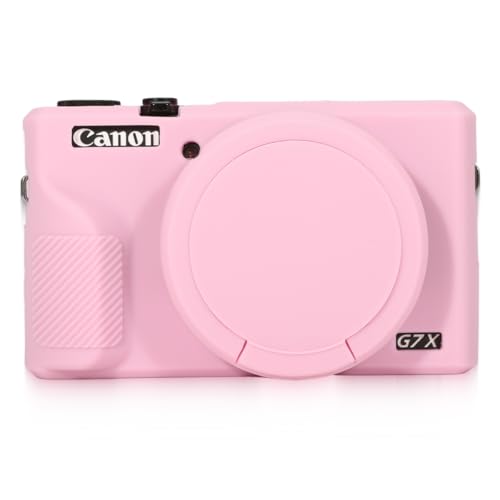 Funda Silicona Rosa para Cámara Canon G7X Mark III