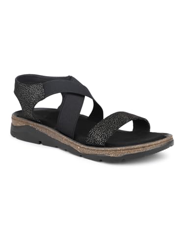 Inc.5 Women Black Open Toe Flats With Backstrap (B0CNKMJM58) Amazon Price History, Amazon Price Tracker