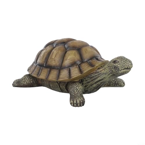 Sculpture de terrasse tortue en résine résistante pour décor de cour
