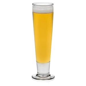 Libbey Stockholm Pilsner Beer Glasses Set of 4, 14.5oz, Tall Pint Glasses for Pilsner, Kolsch, Lager, and More, Unique Beer Gift Set