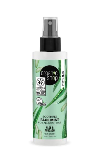 Organic Shop Niebla facial calmante para todo tipo de piel Aguacate y Aloe (150ml)