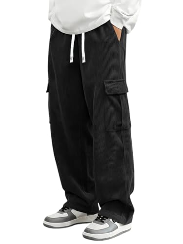 Image of Samfor Pant for Men Casual Feel Cargo Joggers for Men - Loose Fit Utility Pants with 6 Pockets | Durable Outdoor & Hiking Trousers for man