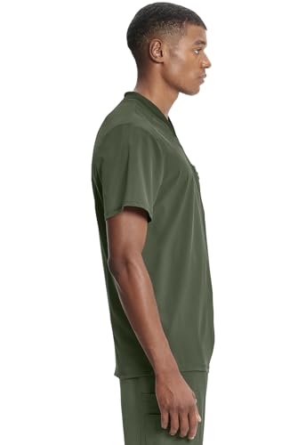 Image of Cherokee Infinity Mens Scrubs Top V-Neck Modern Fit 2 Pocket 360 Stretch