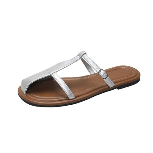 Womens Sandals Women's summer retro casual sandals with baotou toe slippers