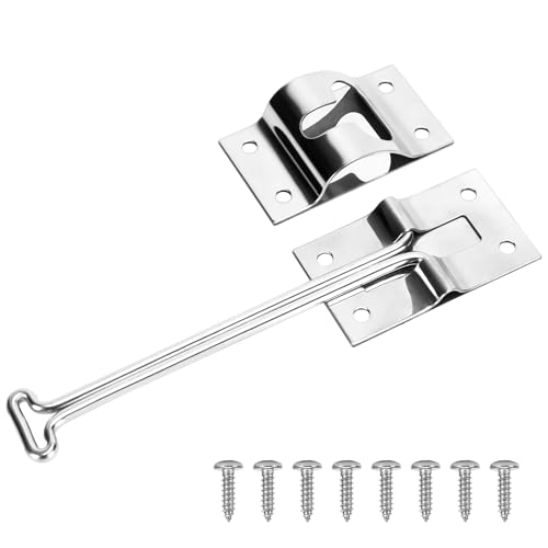 Lonffery 6 Inch Stainless Steel RV Door Holder, T-Style Latch, 1 Pack