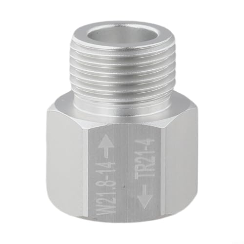 Für Soda-Zylinder-Konverter-Adapter, 1 Stück für Soda-Armaturen TR21 4 auf W21 8 14, Aluminiumlegierung mit zuverlässiger Gewindegenauigkeit für Gasleitungsanschluss