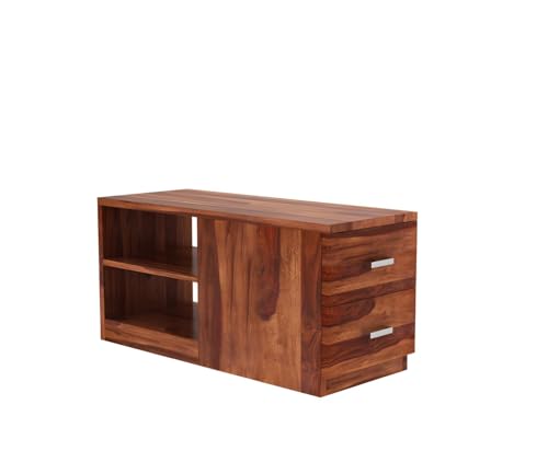Image of Sheesham Solid Wood L-Shape Sofa for Living Room (L-Shape) (Provencial Teak)