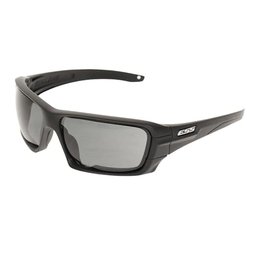 ESS Sunglasses Black Rollbar Silver Logo Kit w/Interchangeable Lenses