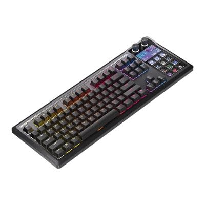 CORSAIR GALLEON 100 SD RGB mechaniczna przewodowa klawiatura do gier – QWERTY UK, zintegrowana z Elgato Stream Deck, wstępnie nasmarowana MLX Pulse Thocky Hotswap, podwójne przełączniki PBT, FlashTap