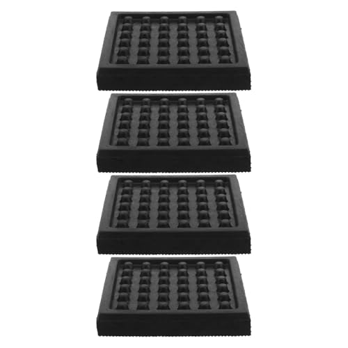 Alfombrilla antivibración para caminadora de goma negra 3.94x3.94 pulgadas 4 piezas