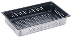 TKG Corporation AGS0909 Nonstick Gastronome Perforated Pan, 2/3, 3.9 inches (100 mm), Fluorine Treatment (Nonstick) Treatment, 18-8 Stainless Steel