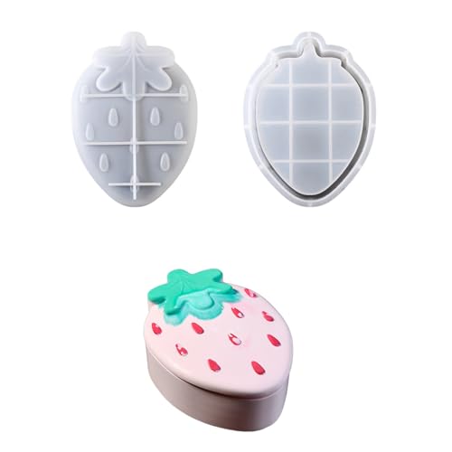 Boîte de rangement en silicone en forme de fraise/étoile - Accessoires de fabrication artisanale pour garde-robe et bureau