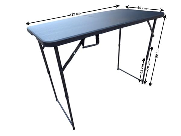 Image of AMAZE' Folding Garden Restaurant Food Parlor Ice Cream Parlor Cafeteria Farm House Canteen Catering Home Household Dining Table (Style 15)