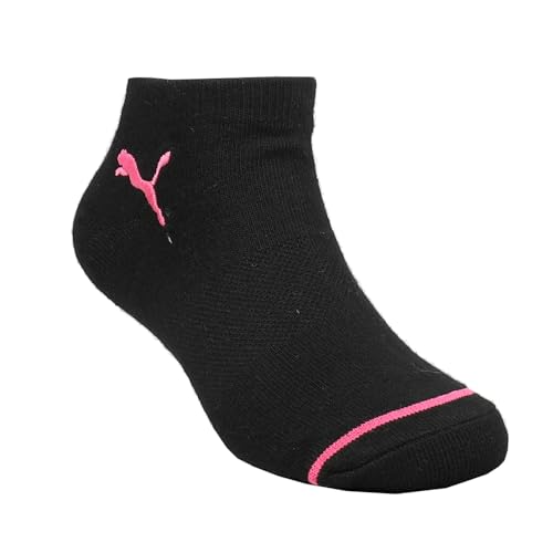 PUMA Kids Girls 3-Pack Non Terry No Show Socks Athletic Casual Breathable - Pink2