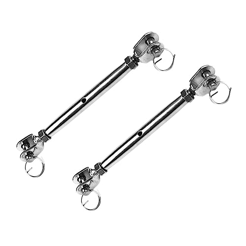 LIFKOME 2pcs Tensores de Cable con Quijada de Acero Inoxidable Resistente para Uso en Exterior y Aparejos miniatura 1