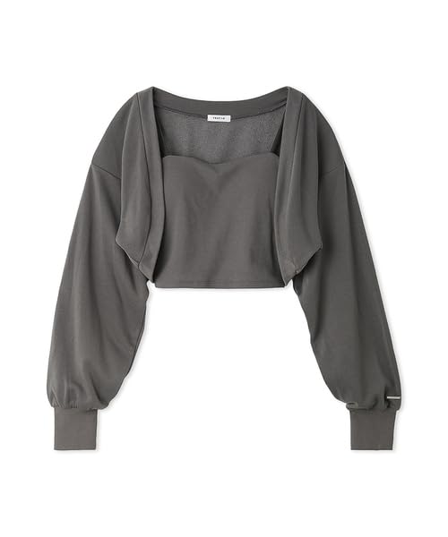 フレイアイディー　カップインキャミセットスウェットボレロ　グレー Amazon.co.jp: [フレイ アイディー] カップインキャミセット