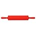 Rodillo cocina Rodillo de silicona, rodillo para pasta, rollos de pizza rodillo amasar para hornear 11,8 × 1,6 × 1,6 pulgadas(rojo)
