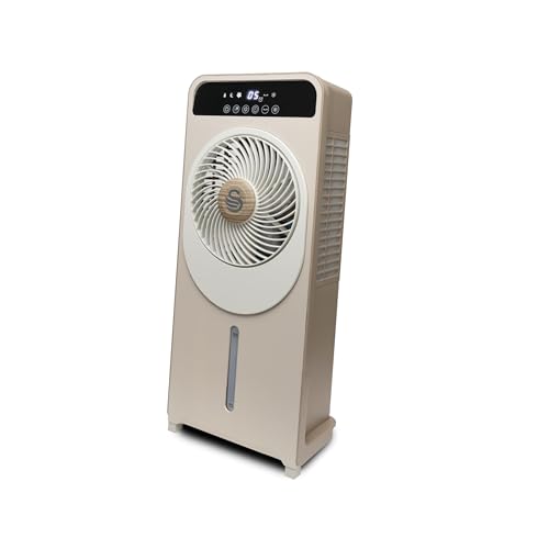 Swan Nordic SAC16800OAT 2-in-1 Evaporative Air Cooler with 24 Fan Settings, 3 Airflow Modes, Advanced Cooling System and 24 Hour Automatic Timer, 5L, 28W, Oatmeal
